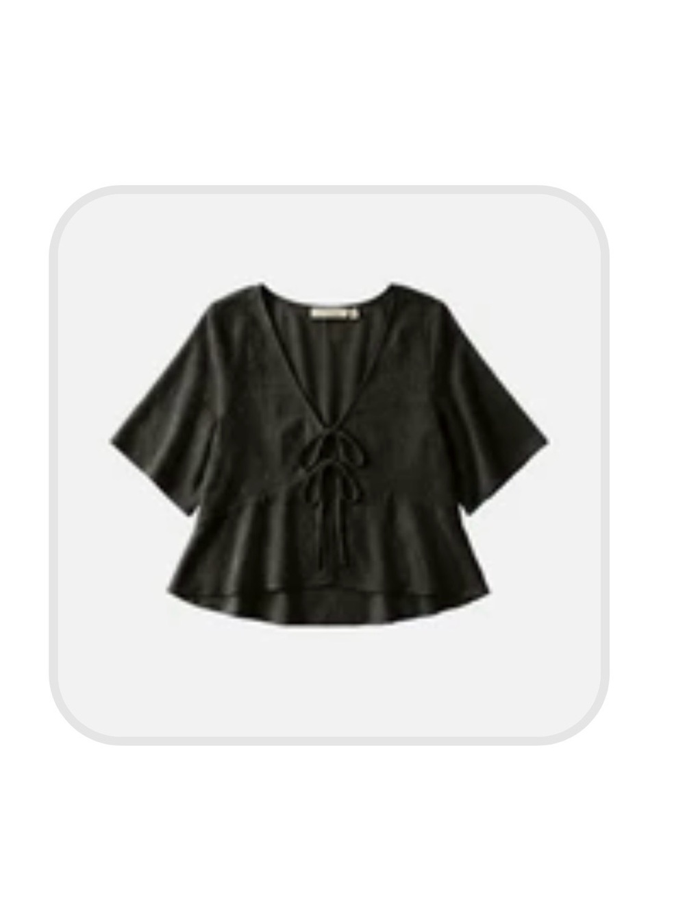 NWT PLENTY BLACK TIE TOP